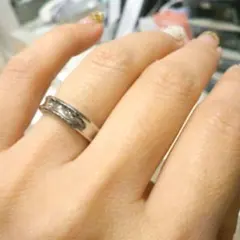 刻印リング単品●艶内甲丸仕上げシルバー●シンプル アレルギーフリーステンレス