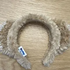 ダッフィ　耳付きベージュカチューシャ