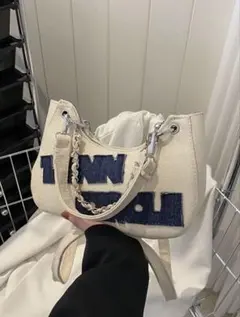 ショルダーバッグ ホワイト デニム