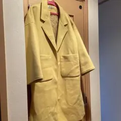 コート　イエロー　黄色　L サイドスリット 有り　裏地有り