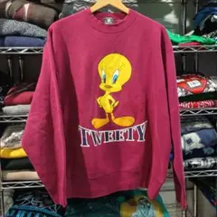 90sヴィンテージUSA古着 ルーニーテューンズ トゥイーティー スウェットのサムネイル