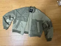ZARA 短丈 ザラ MA-1ジャケット オリーブグリーン XS
