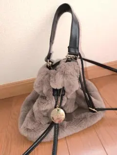 COCO DEAL ファー ドローストリングバッグ
