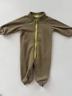 H&M フルジップロンパース 6-9ヶ月 オリーブグリーン