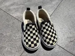 VANS チェッカー柄 スリッポンシューズ　17cm