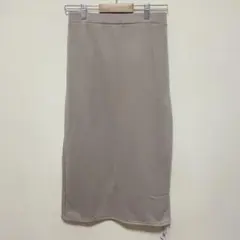 レディースロングタイトスカート 裏起毛 スリット付き L