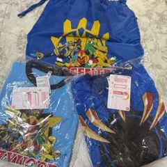 新品未開封品　ゴジュウジャー 半袖パジャマ　120青　5点セット