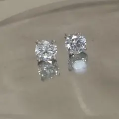 ステンレスピアス CZダイヤモンド 一粒ピアス 6mm キュービックジルコニア