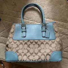 COACH コーチ シグネチャー トート F14220 ブルー