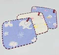 ミニタオル 3枚セット ハンドタオル 幼稚園 保育園 ガーゼハンカチ 新生活