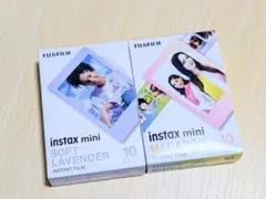 instax チェキフィルム mini マカロン ラベンダー 2個セット