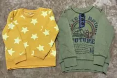 トレーナー　100 セット　黄色　カーキ