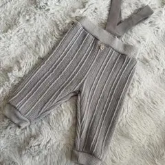 bebeholic 60cm ベビー服　サスペンダーパンツ　ニットパンツ　韓国風