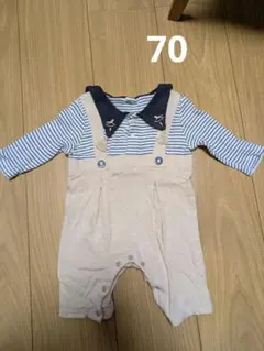 Cottoli コトリ 襟付きロンパース 70