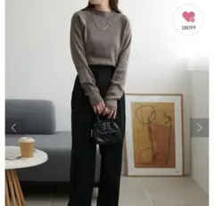 リブハイネックプルオーバー　ディスコート　美品　匿名配送