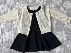 西松屋　フォーマルワンピース　バースデイ　BellWink カーディガン　95