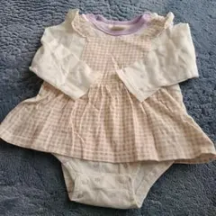 babydoll チェックロンパース80cm