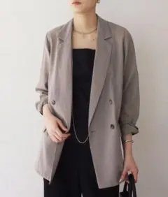 LOUNGEDRESS 定価2.3万　リネンライクシアージャケット 洗えるのサムネイル