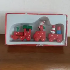 木製クリスマス列車 サンタと雪だるま付き