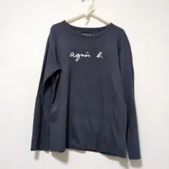 agnes b. 長袖 ロゴTシャツ サイズ2　グレー