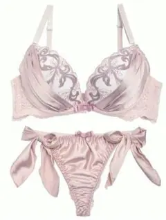 新品 DRW トゥインクル ブラ Tバック セット C75 サテン クリスマス