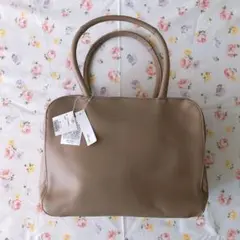 新品未使用 レディース ハンドバッグ ベージュ A4収納可 おまけ付き