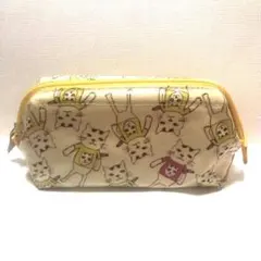 ねこ　ビッグ　ペンケース　小物入れ　ポーチ　アニマル柄　猫