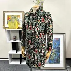 新品 DSQUARED2 近年モデル 花柄 ジャガード ロング コート 40