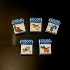 未使用保管✨京焼 清水焼 扇窓絵色絵 梅の花 箸置き 単品✨梅 春 箸