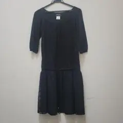 値下げ to b 黒カットソーワンピース 五分袖