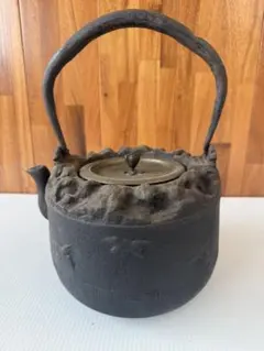 龍文堂造 煎茶道具 時代物 古作 鉄瓶 銅蓋 岩肌 茶器 茶道具 - メルカリ