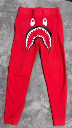 A BATHING APE シャークスウェットパンツ レッド
