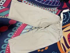 ベージュ ロングパンツ ウエストゴム