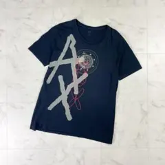 アルマーニエクスチェンジ グラフィックプリント半袖Tシャツ 黒 L*LD204