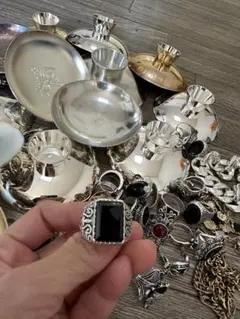 青*空様 アクセサリー大量まとめ売り約40点以上S925刻印あり リング多数 ジ