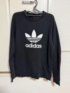 adidas ブラック スウェット　上下セット　Sサイズ