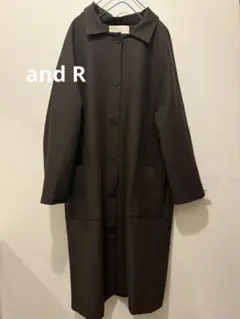 《and R》ステンカラーコート 春コート お仕事用（ブラウン）MEONE