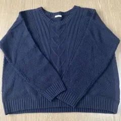 ネイビー ニット