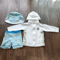 モンポケ水着セット、ラッシュガード 80サイズ