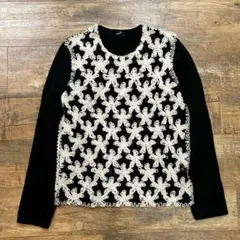 tricot COMME des GARCONS フラワー ウール カットソー