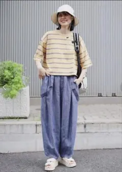 niko and… ニコアンド リネンタックサスパンツ M