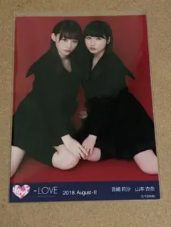 LOVE イコラブ 生写真 赤背景2 佐々木舞香 髙松瞳 野口衣織 ヒキ