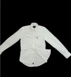 AMERICAN EAGLE ホワイト スリムフィット シャツ XS