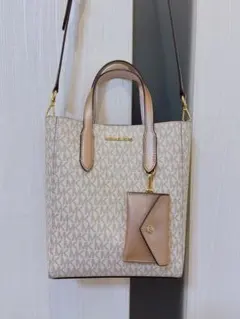 【美品】MICHAEL KORS MKロゴ トートバッグ