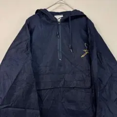 ポリジャケット アノラックパーカー 紺 ネイビー