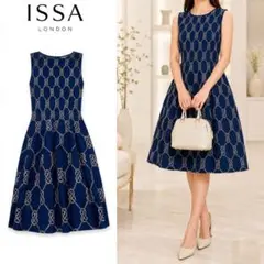 イッサロンドン ISSA LONDON ニットワンピース XS - メルカリ