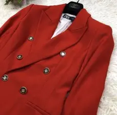 【新品】タグ付き ZARA ダブルブレスト 金ボタン ダブル レッド レディース