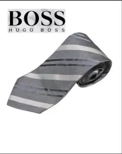 ［美品］HUGO BOSS ヒューゴボス　ネクタイ　イタリア製　ストライプ柄