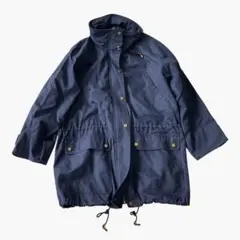 レディース BURBERRY バーバリー ハーフコート 定番ネイビー M〜L