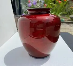 銀刻印　七宝　花瓶 笹　赤 銀刻印 七宝 花瓶 笹 赤 - メルカリ